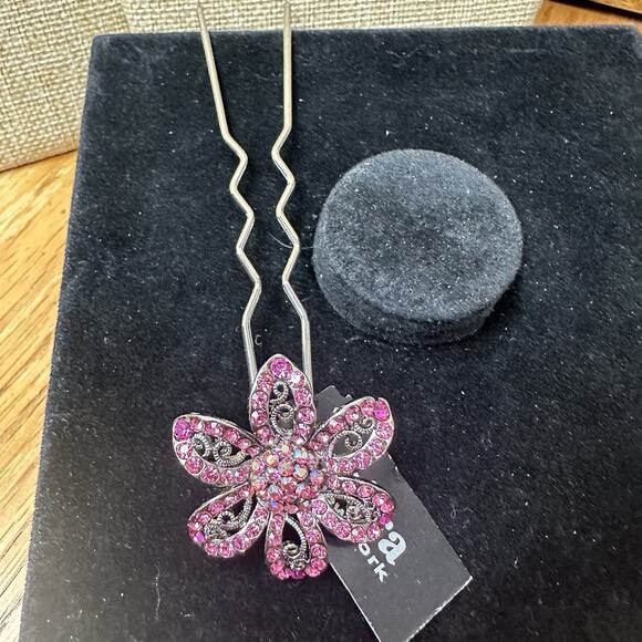 Cara New York Rhinestone Hair Pin Elegant Fancy Wedding Prom Formal Gorgeous NEW - Picture 2 of 2